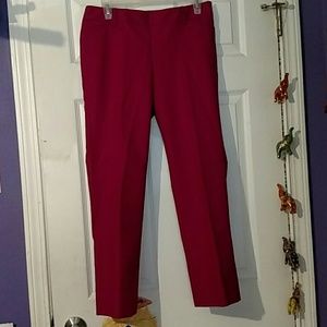 Purple Slim Ankle Dress Pants